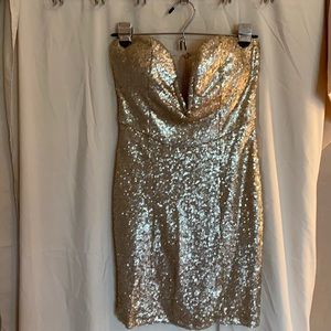 Sequin strapless dress